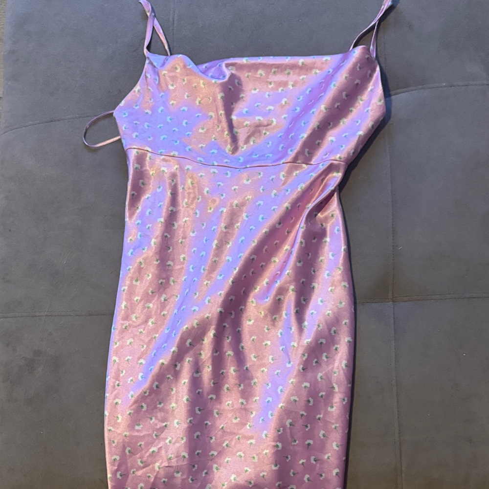 Zara Pink Satin Mini Dress